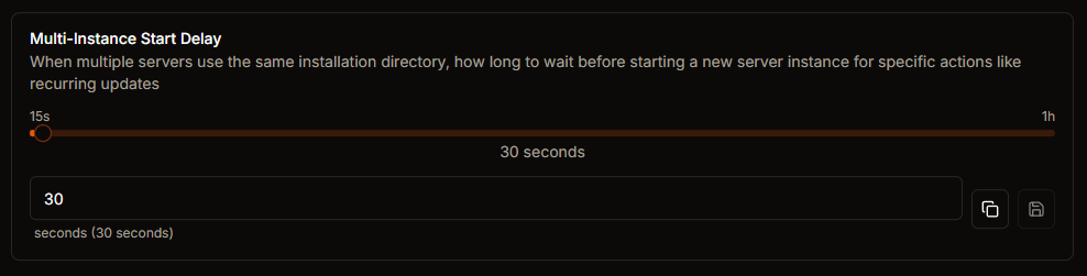 Multi Instance Start Delay configuration for Ark servers