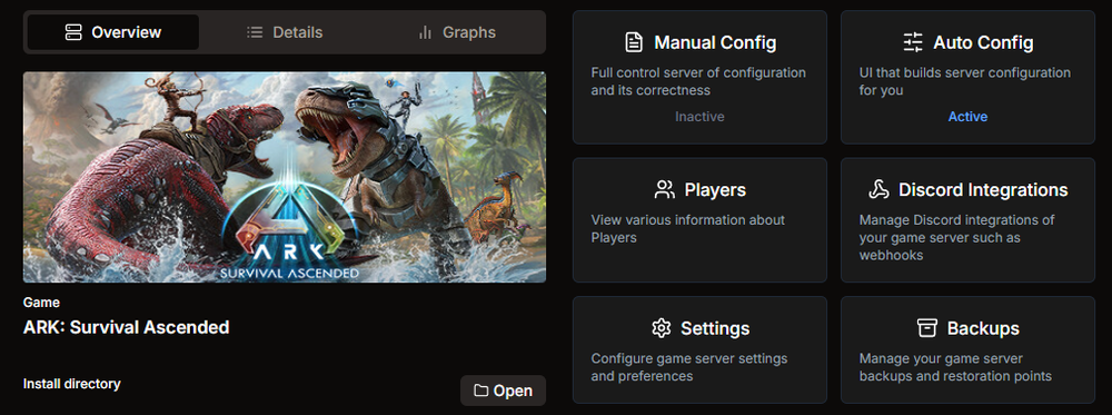 HaruHost Game Server Manager UI
