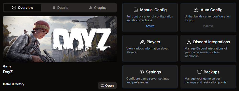 HaruHost Game Server Manager UI