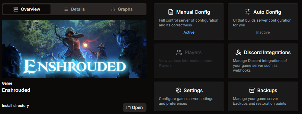 HaruHost Game Server Manager UI