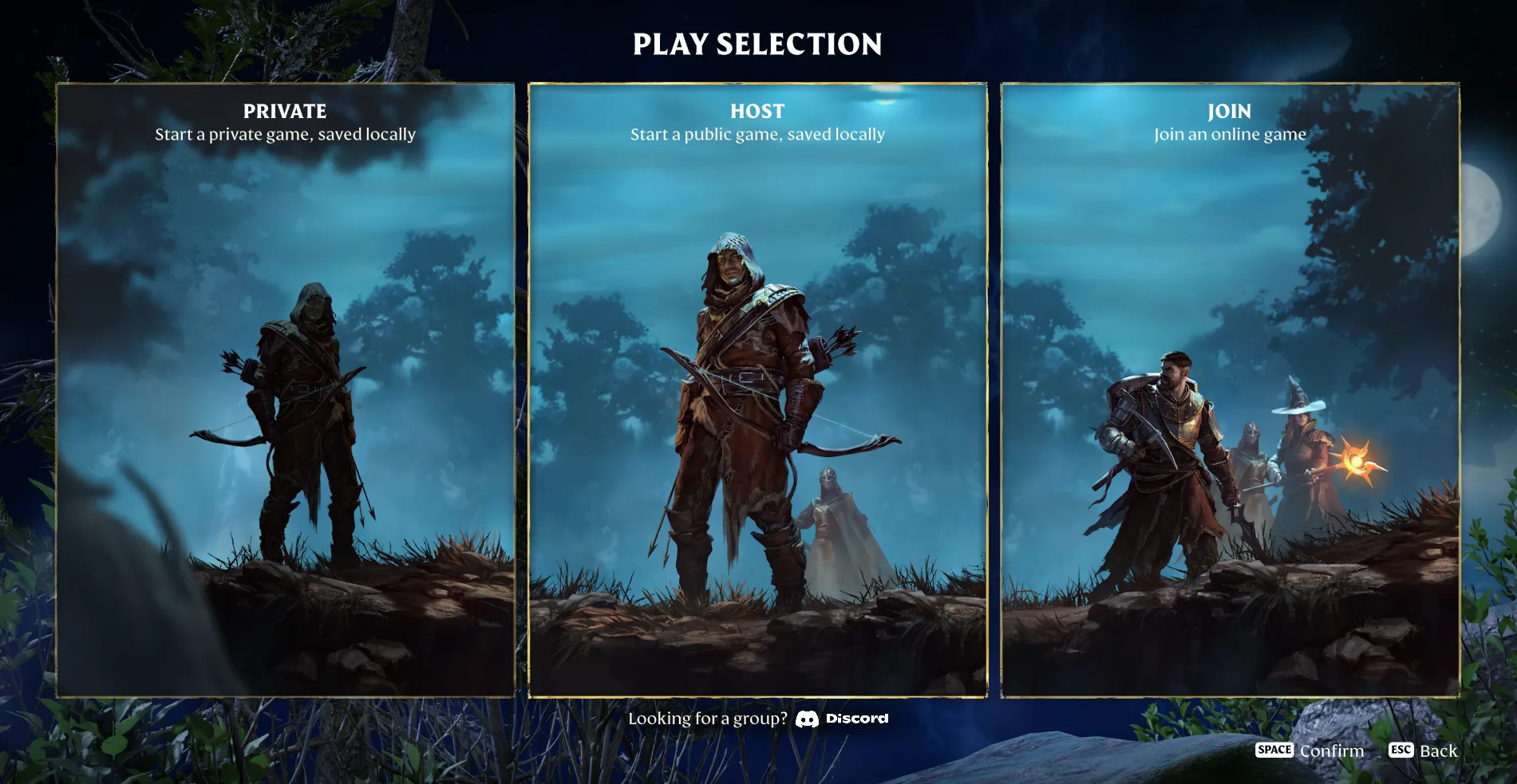 Enshrouded Play Selection screen with Join highlighted