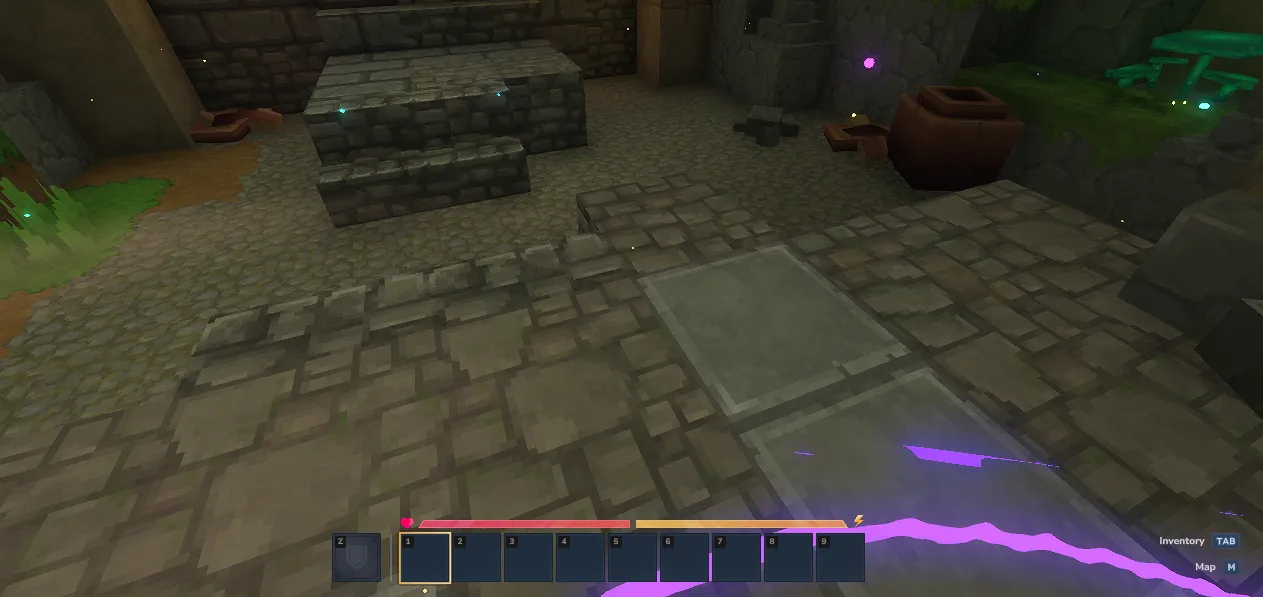 Hytale gameplay after successfully joining the server