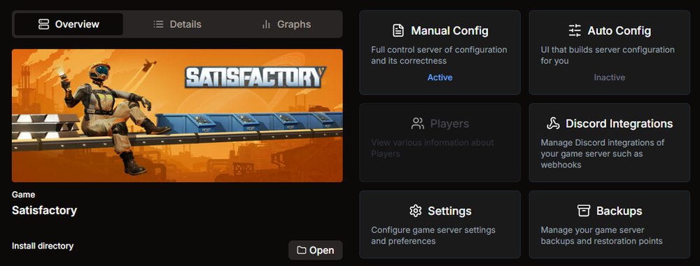 HaruHost Game Server Manager UI