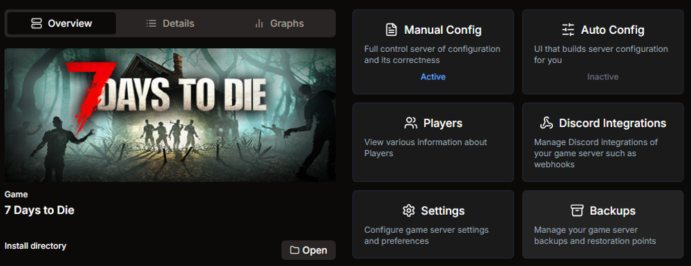 HaruHost Game Server Manager UI