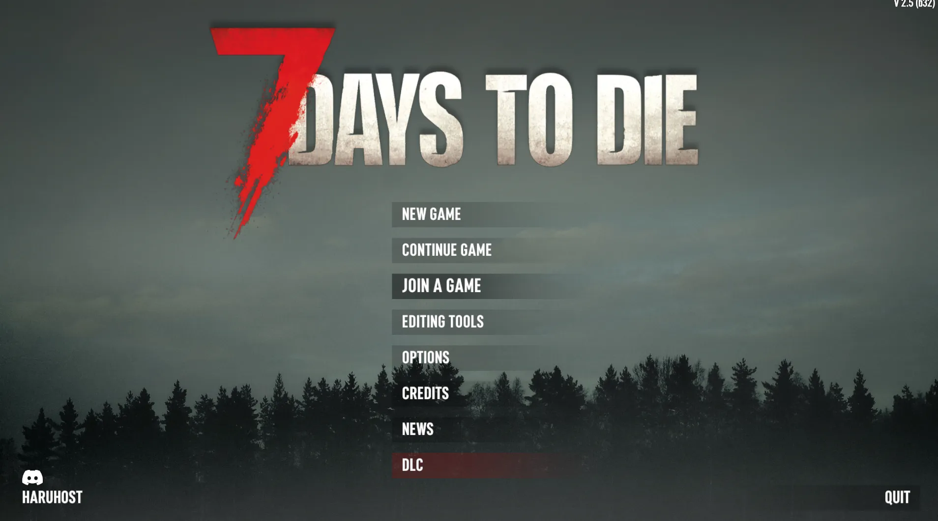 7 Days To Die main menu with Join A Game visible