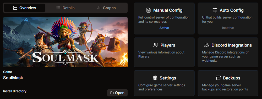 HaruHost Game Server Manager UI