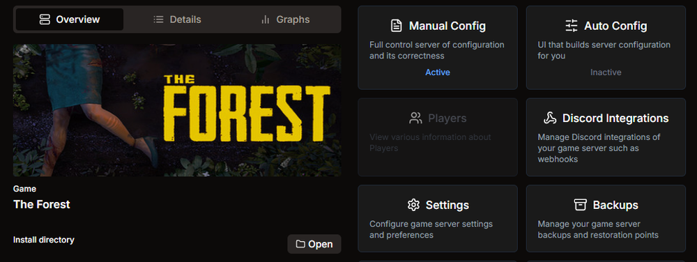 HaruHost Game Server Manager UI