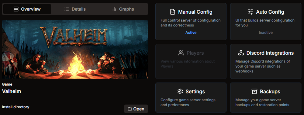 HaruHost Game Server Manager UI