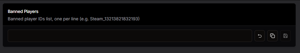 Valheim banned list Auto Config card in HaruHost listing banned players