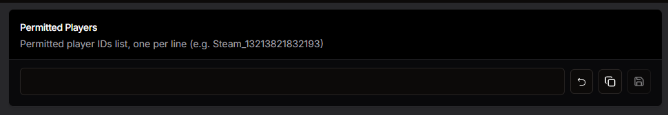 Valheim permitted list Auto Config card in HaruHost showing whitelisted players