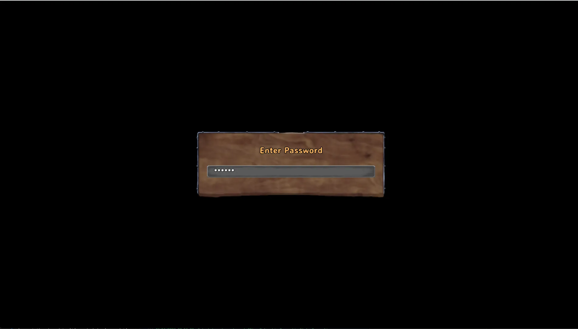 Valheim password prompt after choosing a server to join