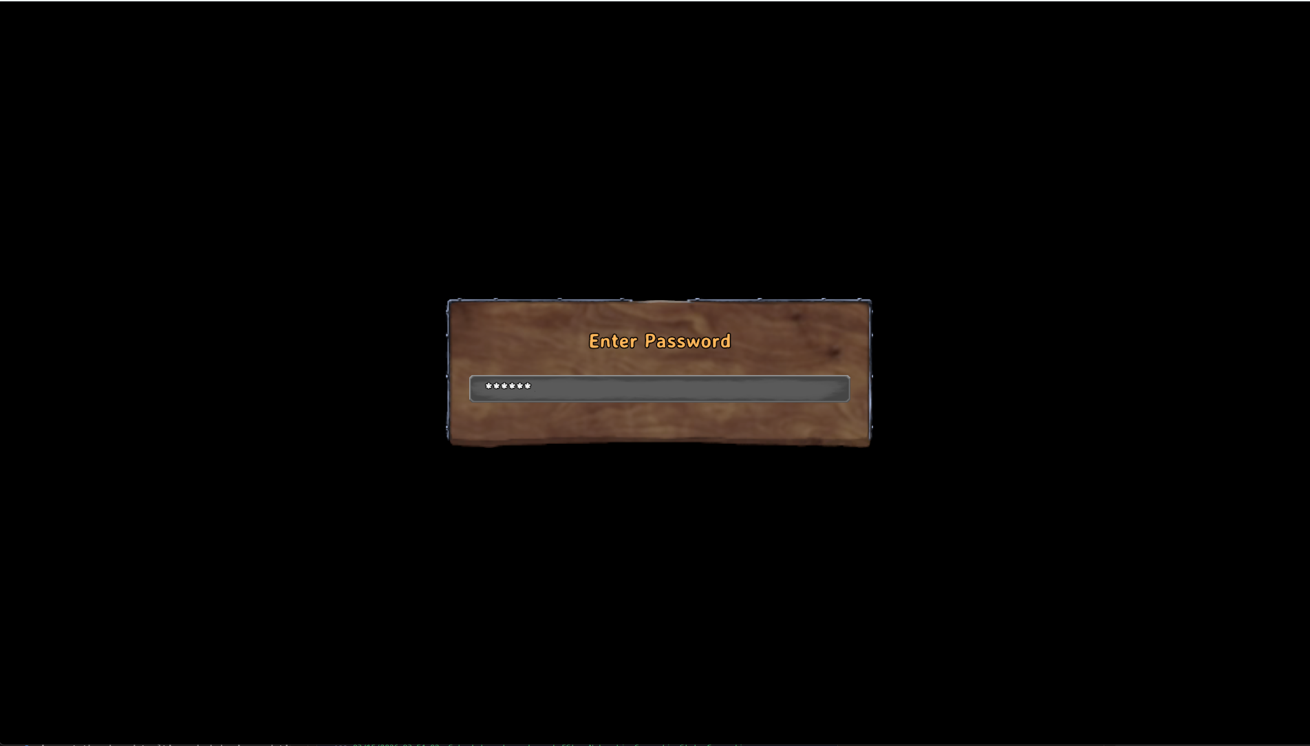 Valheim password prompt after choosing a server to join