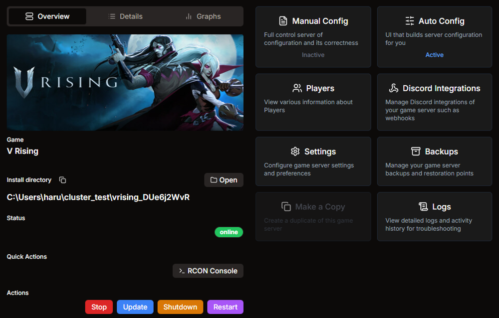 V Rising server manager - HaruHost