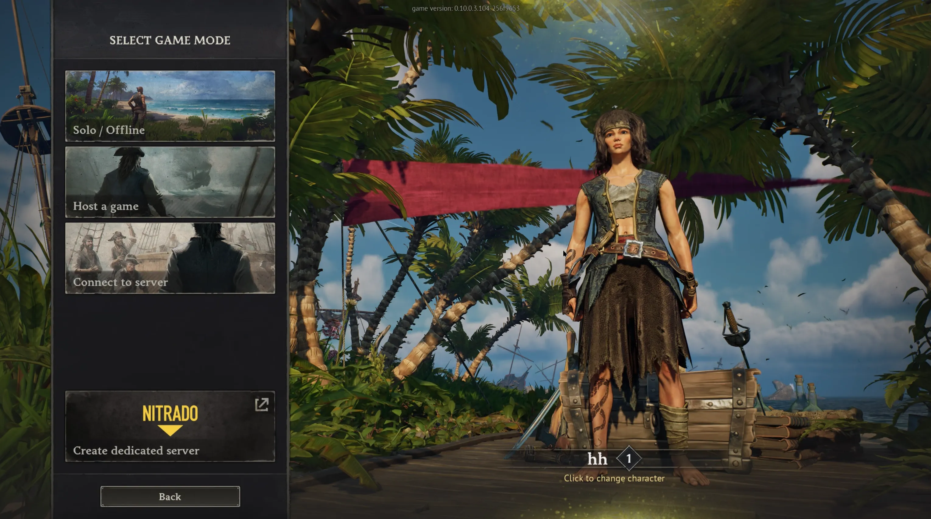 Windrose Select Game Mode screen with Connect to server visible