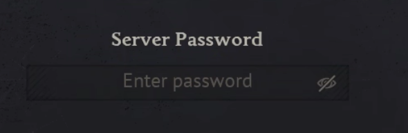 Windrose server password field
